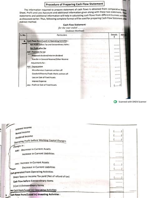Image result for Cash Flow Statement Preparation Examples