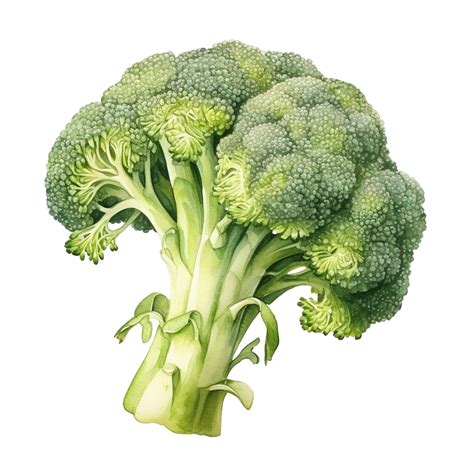 Watercolor Broccoli Vegetable Clip Art, Broccoli, Watercolor, Hand PNG ...