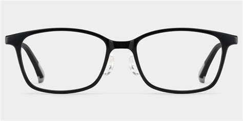 Finne Rectangle Black Frame Eyeglasses for Teens
