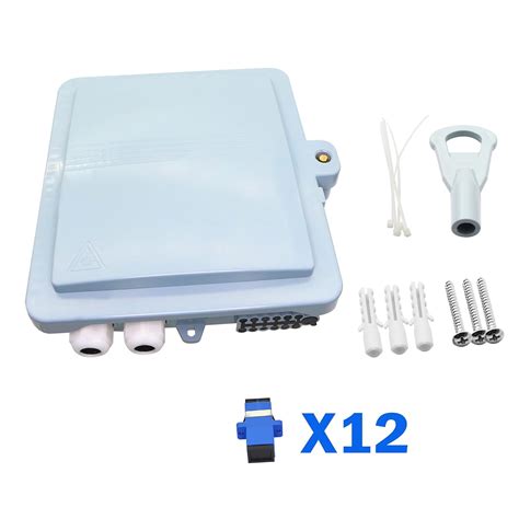 Buy PNGKNYOCN 12 Core FTTH Fiber Distribution Box, IP65 12 Port Fiber ...