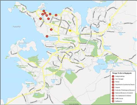 Reykjavik Map, Iceland - GIS Geography