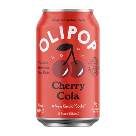OLIPOP Prebiotic Soda, Cherry Cola, Shelf Stable (12 fl oz) Delivery or ...