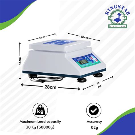 KINGSTAR ABS White Body Digital Weighing Scale Electric Weight Machine ...