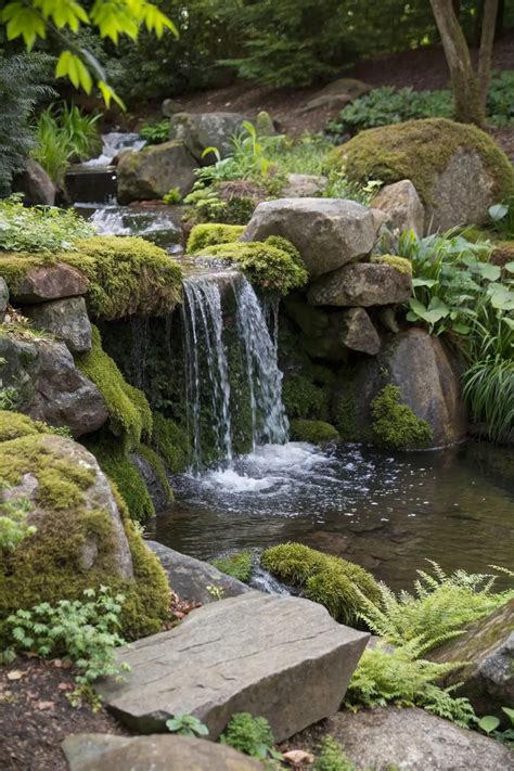 16+ Inspiring Waterfall with Rocks Ideas in 2025 | Garden pond design ...