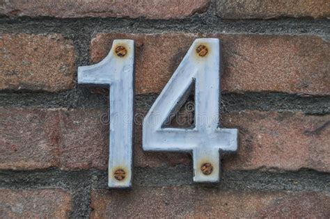 House Number 14 stock photo. Image of white, birthday - 114494492