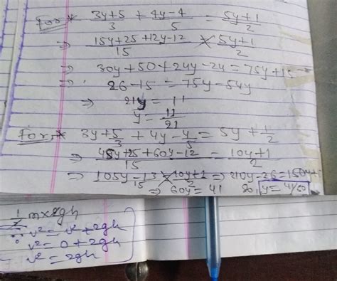 Solve 3y+5/3 + 4y-4/5 = 5y+1/2 - Brainly.in