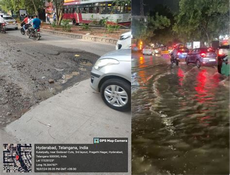 Pragathi Nagar Road Issus they are Demand Action on Roads