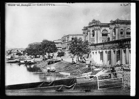 Bank of Bengal on the side of Hoogly River - Calcutta (Kolkata) Early ...