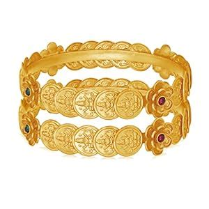 Buy Sukkhi Absorbing Gold Traditional Plain Bangle for Women (B100806_2 ...