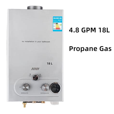 KingFurt Tankless Water Heater 4.8GPM Propane Gas Instant Hot Water ...