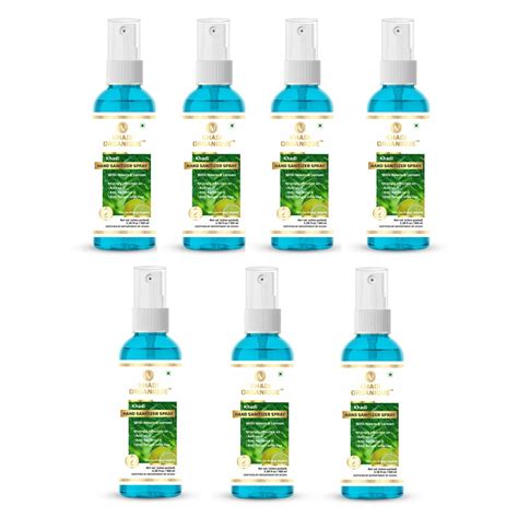 Khadi Organique Hand Sanitizer Liquid Spray with Neem & Lemon (100 ml ...