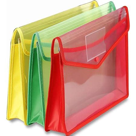 GreatDio Envelope Folder Transparent Poly-Plastic A4 Documents File ...