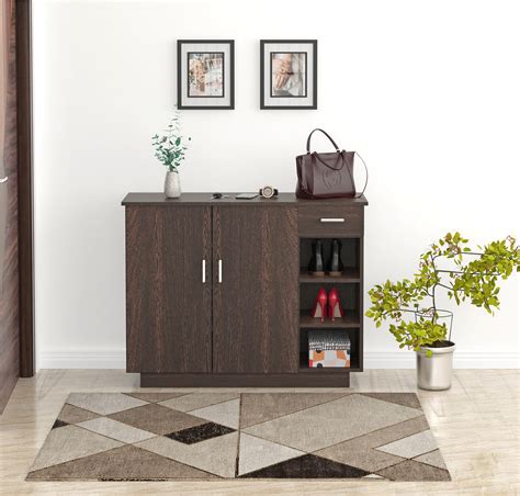 Wooden Shoe Rack, Shoe Stand Wooden, Shoe Rack With Door — Bluewud