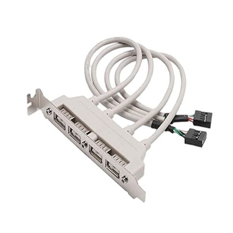 Paruht 4 Ports USB 2.0 Header Port Slot Plate Adapter Panel Cable ...