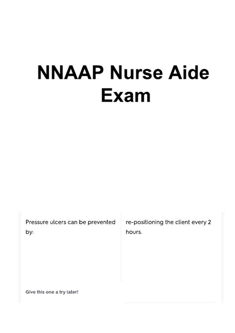 NNAAP Nurse Aide Exam 2025–2026 | Comprehensive Nurse Aide (CNA ...
