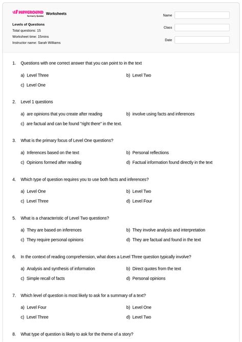 50+ Inferential Questions worksheets for Class 12 on Wayground | Free ...