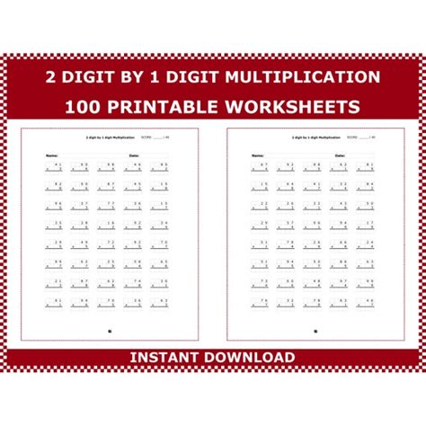 Image result for Multiplying 2-Digit by 1 Digit
