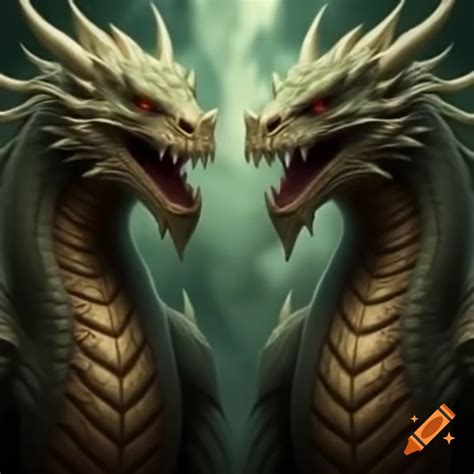 Two-headed dragon on Craiyon