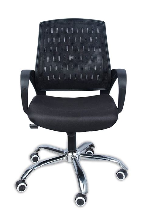 JS Connect Euro Chairs Mid Back Office Chair (Black) : Amazon.in: Home ...