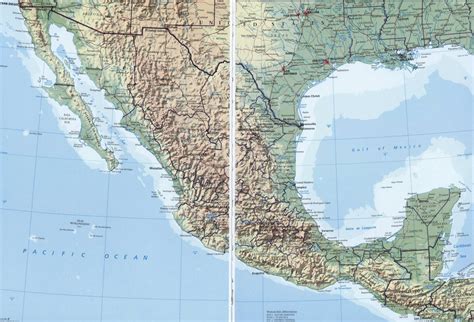 Physical Map Of Mexico