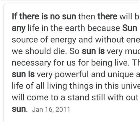 Write a short paragraph on if there were their no sun - Brainly.in