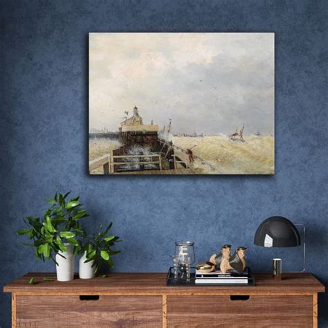 Port Landscape Harbor in Ostend – Inspicanvas