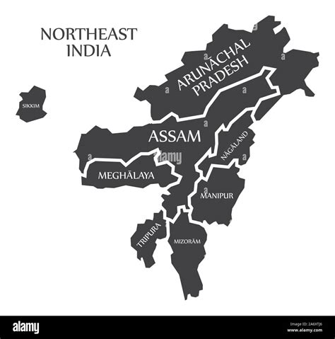 Northeast india map hi-res stock photography and images - Alamy