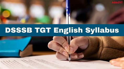 DSSSB TGT English Syllabus 2026, Download Now