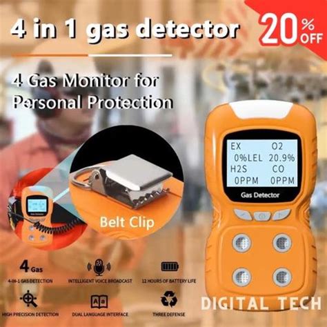 Jual Multi Gas Detector CO H2S O2 LEL Tester Analyzer for Industry ...