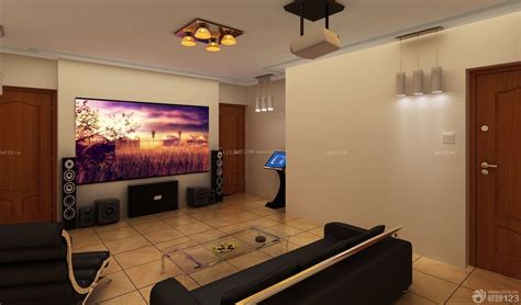 20平米客厅家庭影院装修案例_装信通网效果图