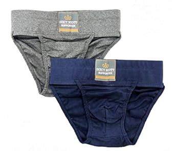 Buy Dixcy Scott Men's Supporter Brief (Pack of 2) (90cm, Dark Grey-Blue ...