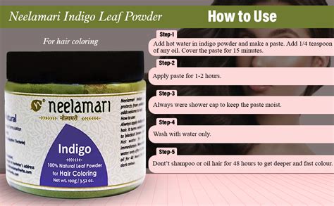 Buy Neelamari Pure indigo, Henna leaves powder natural for black hair ...