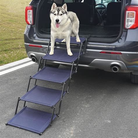 YEP HHO Extra Wide 5 Steps Dog Ramps Dog Ramp for Car Dog Ramp for ...