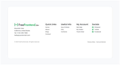 Footer in Bootstrap Design with Code 的图像结果