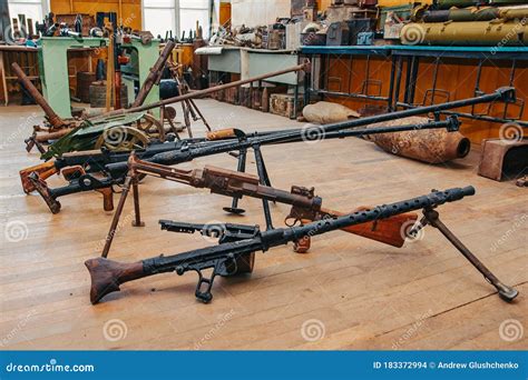 World War II Weapons in the Museum Stock Photo - Image of pradesh ...