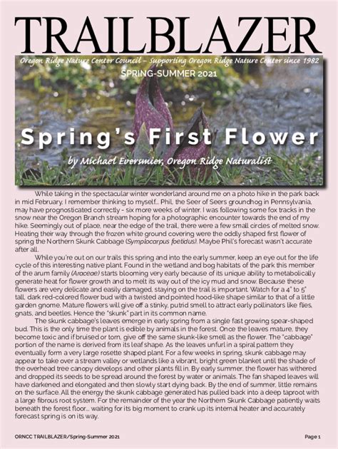 Fillable Online TRAILBLAZER - Oregon Ridge ParkPresentations are free ...