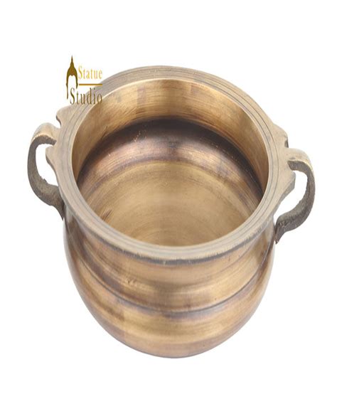 South Indian Style Urli Rice Bowl Vessel Varpu Copper Finish Heavy Bra ...
