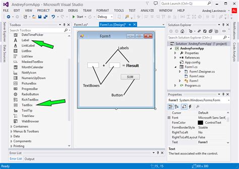 Image result for Microsoft Visual Studio Application Form