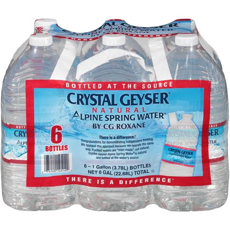 Crystal Geyser Natural Alpine Spring Water 1 Gallon 6 Count - Walmart.com