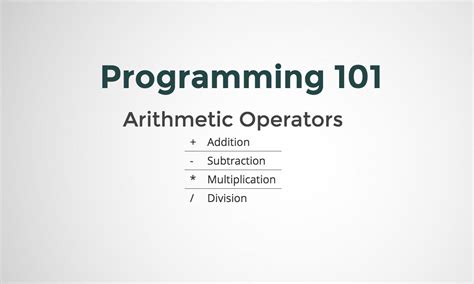 Image result for Arithmetic Operator Computer Science Example