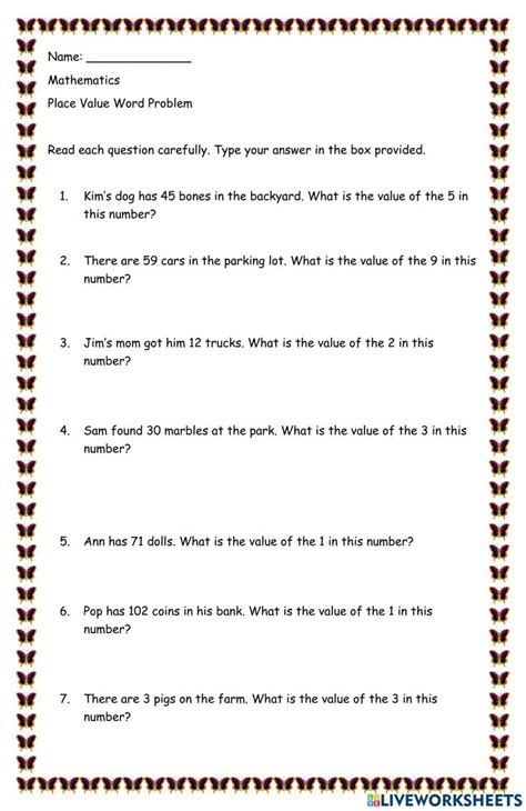 Number and Place Value Addition Word Problems 的图像结果