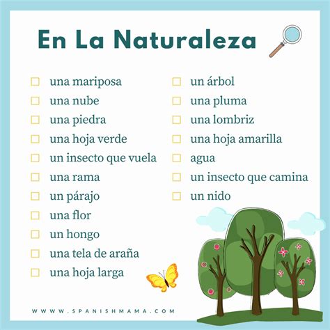Spanish Nature Hunt Checklist