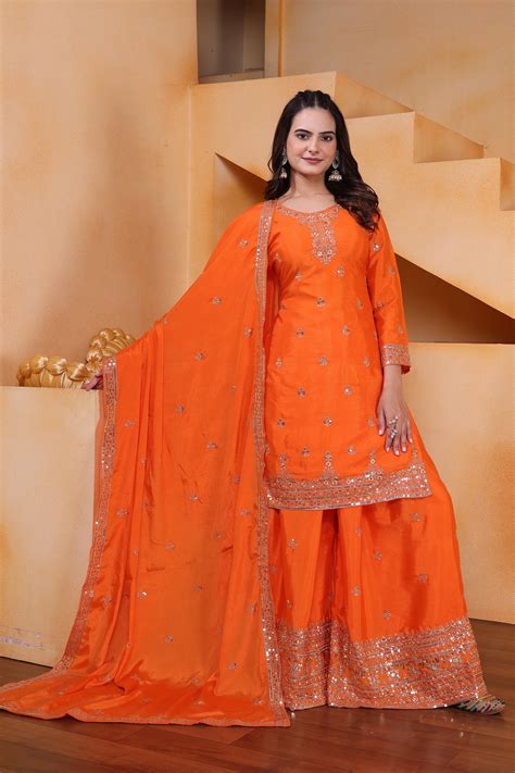 Yamini Chinon Suit – Kalyanja