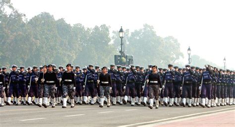 New Delhi : Indian Coast Guard personnel during the Republic Day Parade ...