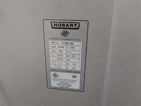Hobart Legacy Planetary Mixer HL1400 (Runs See Video)