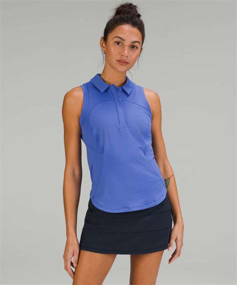 Lululemon Quick-Dry Sleeveless Polo Shirt - Wild Indigo - lulu fanatics