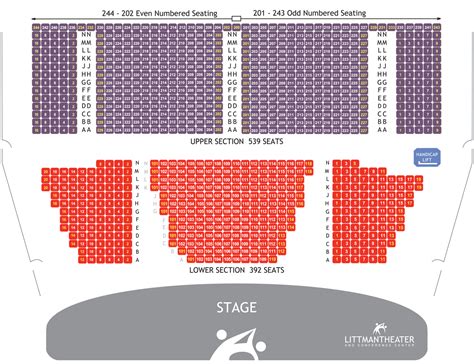 Conference Center Theater Seating Chart - Center Seating Chart