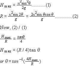 A projectile time of flight t is related to horizontal range by the (gt ...