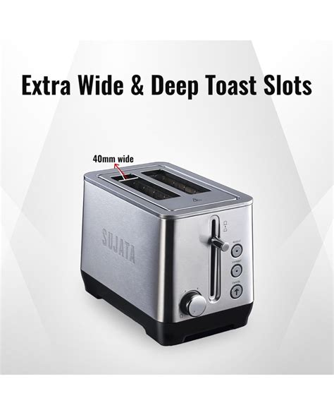 Sujata 900 W Pop-up 2 Slice Stainless Steel PT11 Toaster | 7 Heating ...