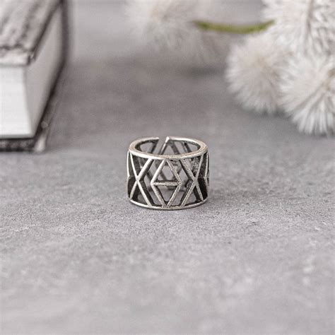 Closed X Finger ring - Silver tone – Urbanitii